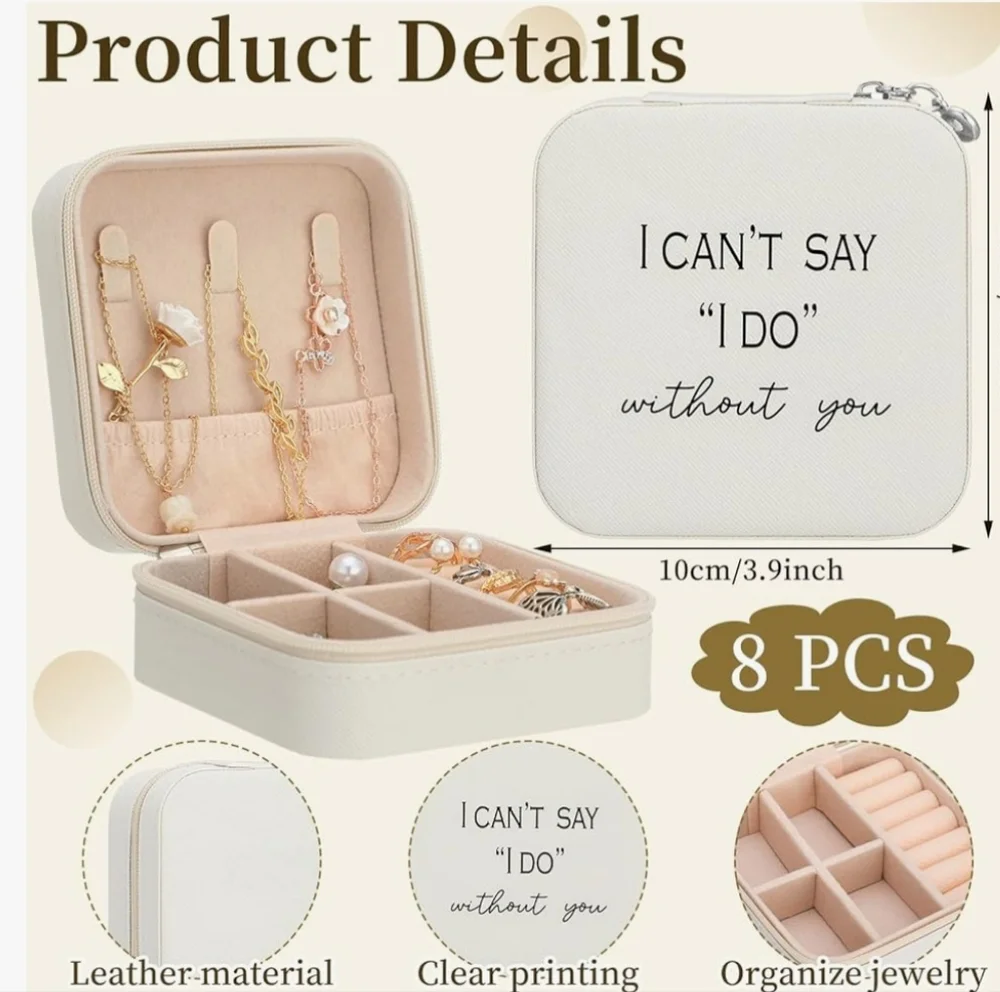 Nwt 8 Pcs Bridesmaid Proposal Jewelry Box Gifts I Can't Say I Do Without You